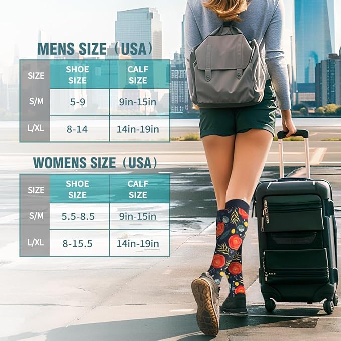Copper Compression Socks for Women & Men (6 pairs) - Best Support for Nurses, Running, Hiking, Recovery(White/Blue/Pink/White/Black/Green)